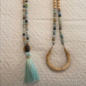 Tassel & horn necklace